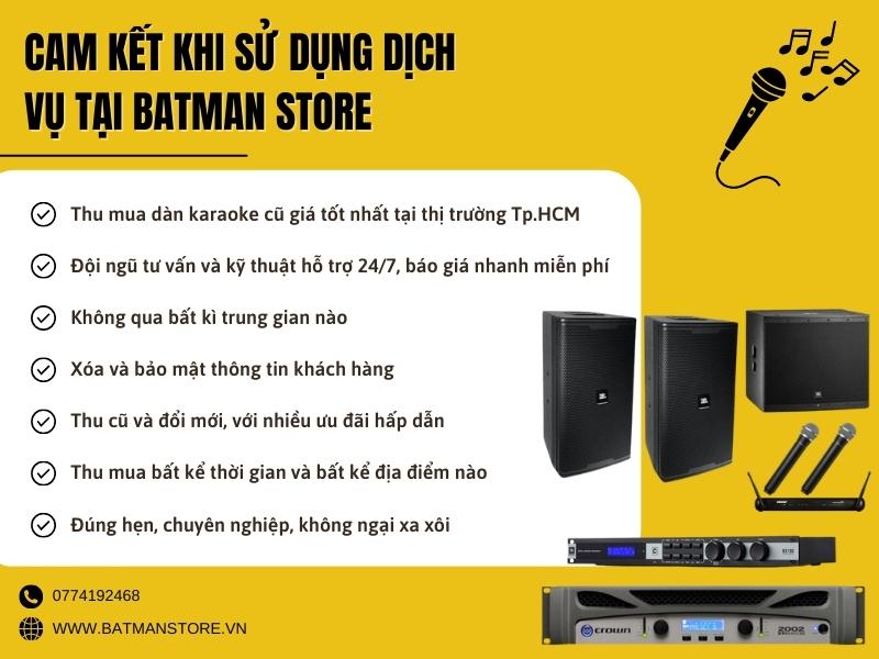 Cam kết khi sử dụng dịch vụ tại Batman Store